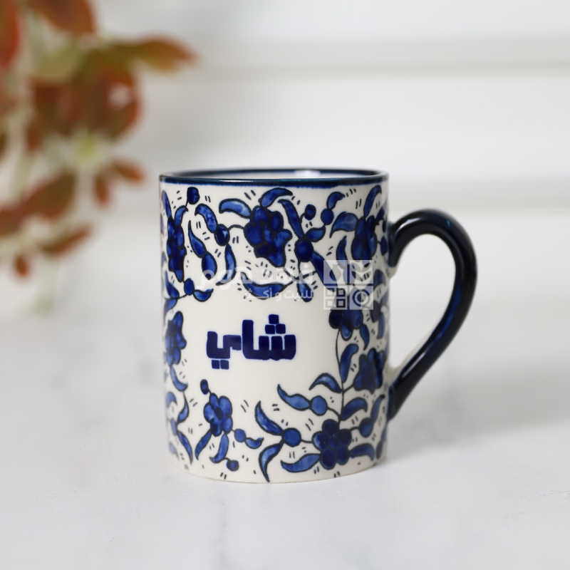 ماغ شاي 10.5 سم خزف ازرق AZ003-A1