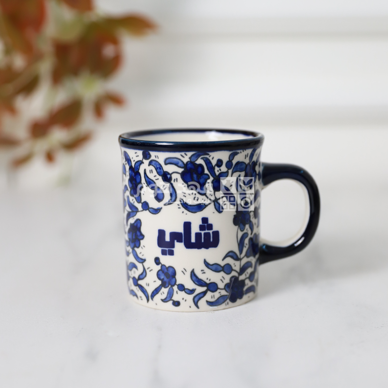 ماغ شاي 9 سم خزف ازرق B060-2-A1