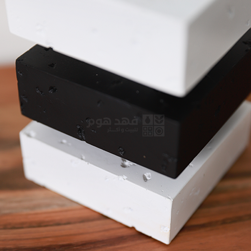 مبخرة حجر ابيض و اسود 8.5*8.5*11.5 سم 300-2