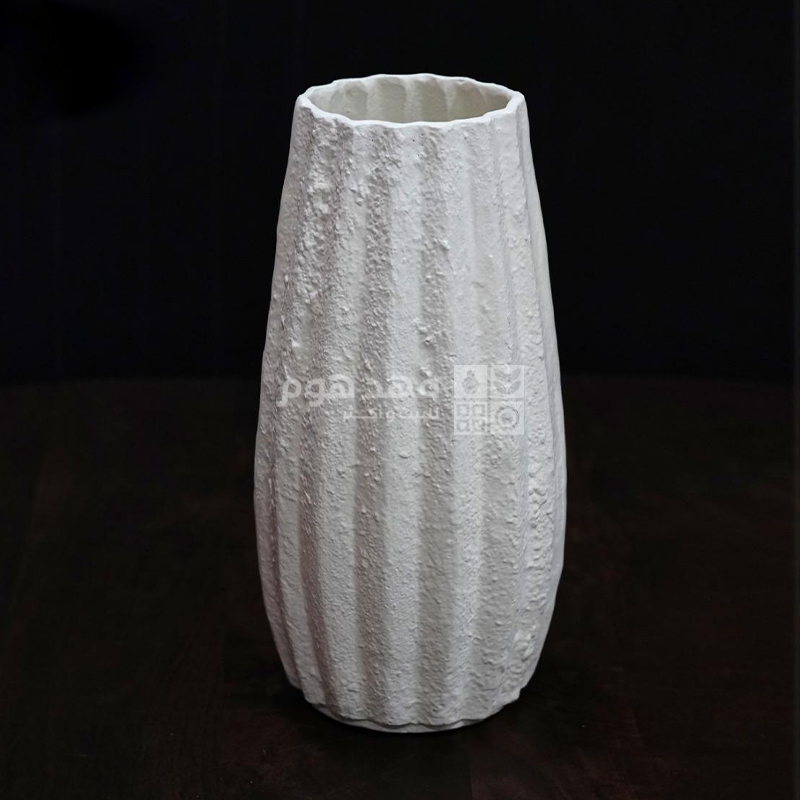 فازة معدن ابيض هندي 33*17 سم SE-65342