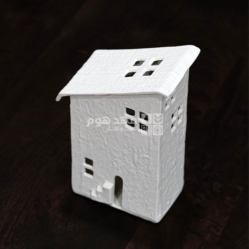 بيت ديكور ابيض معدن هندي 14*20 سم SE-73521