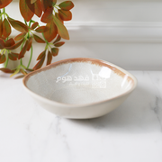 صحن ميلامين مدور مجور بيج 17 سم 028654