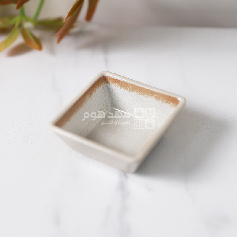 صحن صوص ميلامين مربع بيج 3*7 سم 028647