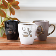 طقم 12 ماغ بورسلان coffee shop