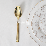 طقم معالق/6 كبير ذهبي منقش D2/31