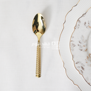 طقم معالق/6 صغير ذهبي منقش D2/33