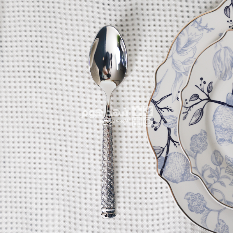 طقم معالق/6 كبير محزز مربعات D2/28