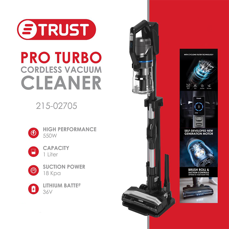 مكنسة ستاند شحن - شفط جاف مع قاعدة وبطارية 550 واط