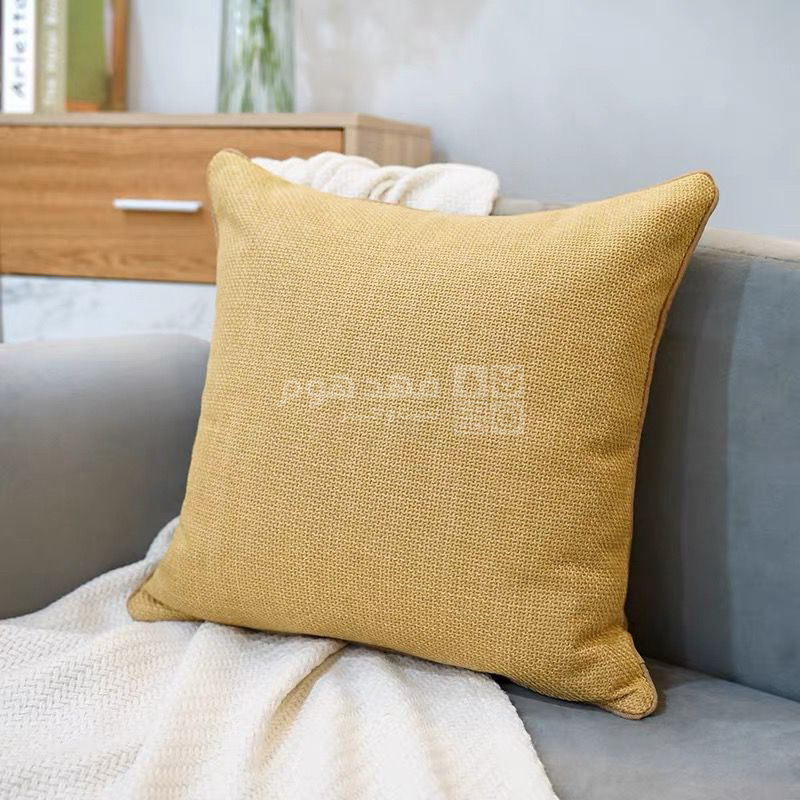 وجه قرنة خيش سادة اصفر Q28/5