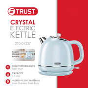 سخان ستانلس ازرق بيد كريستال 1.8لتر ترست