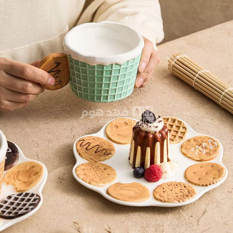ماغ البسكوتة مع صحن HB15 HB16