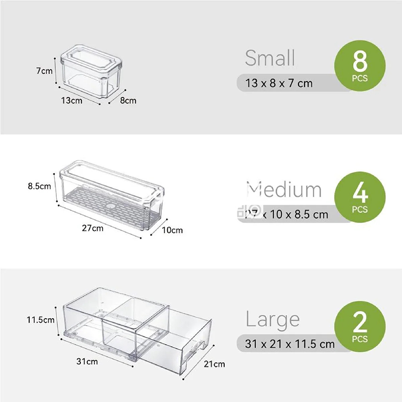 طقم/10 تبرويرات مستطيل بغطاء SM232/1