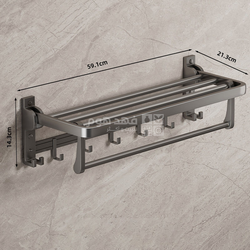 رف حمام ستانلس مع علاقات ZD175