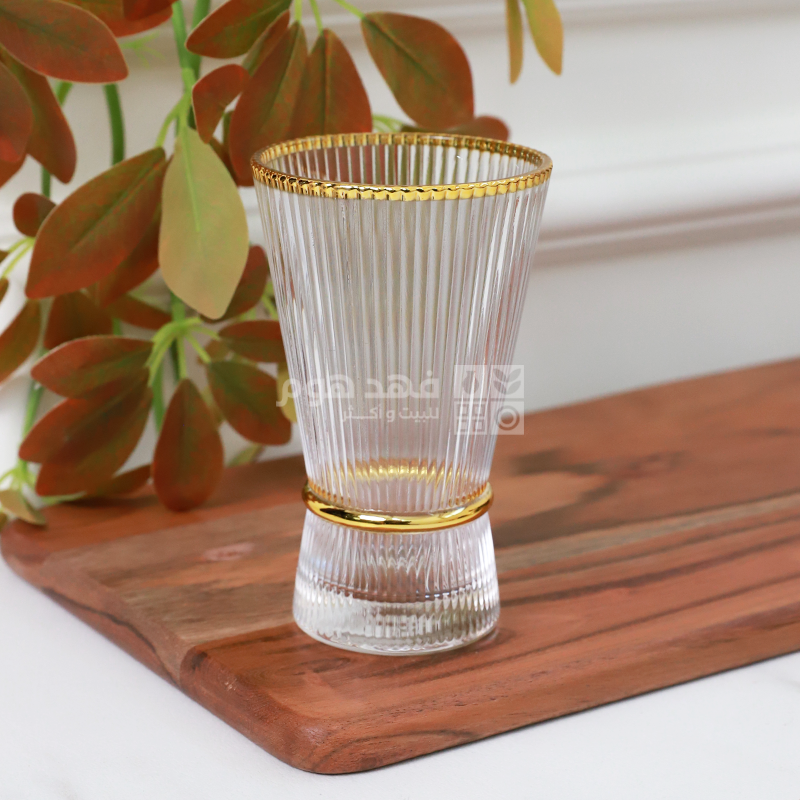 طقم/12 كاسة ماء اسوارة مذهب TC5335
