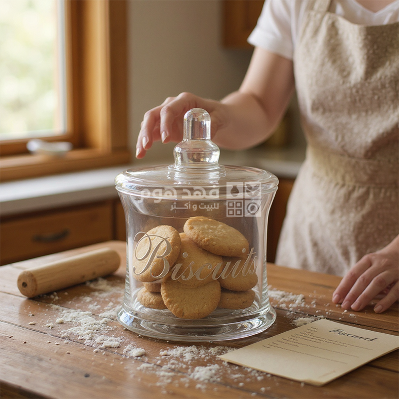 مضيفة زجاج 19سم Biscuits / CB-53
